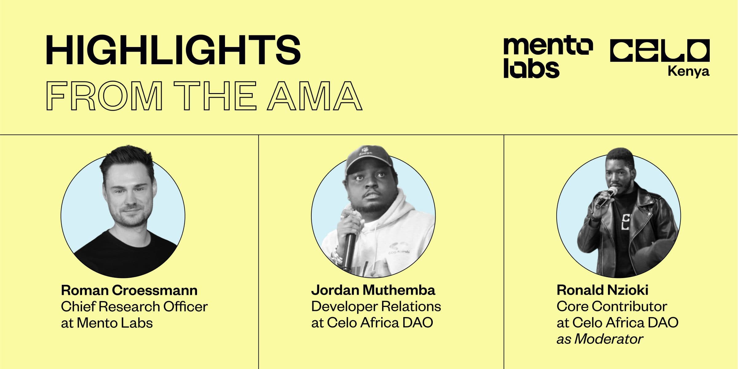 Mento Labs Celo Kenya AMA